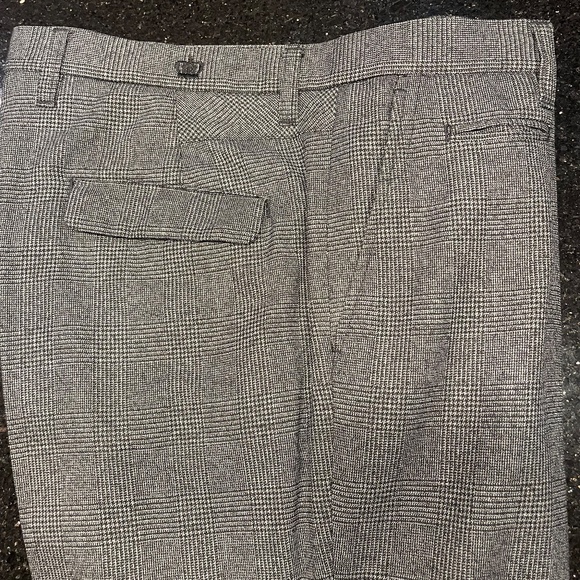 Next Mens 34R Formal Suit Dress Pants / Trousers Check Tapered Grey - Like New! - Picture 4 of 13